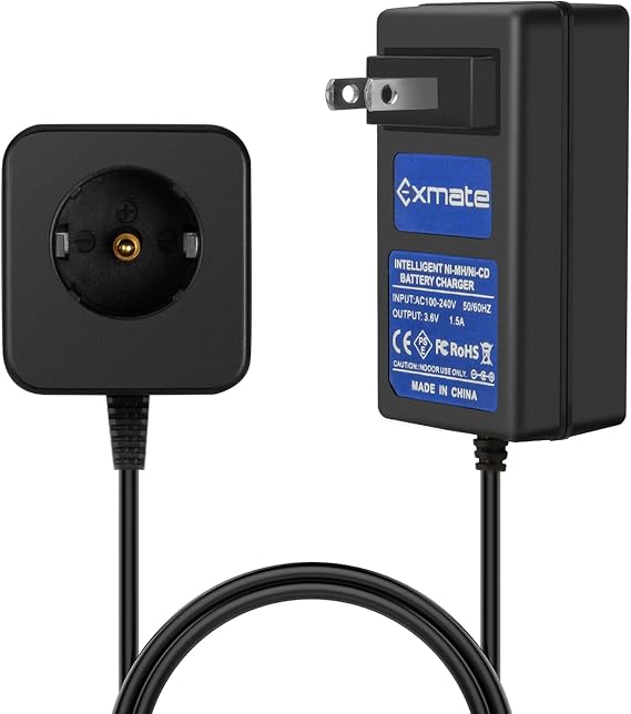 Exmate 3.6V Ni-MH Battery Charger Compatible with Black & Decker Versapak VP110 VP100 VP130 VP100C VP105 VP105C VP110 VP110C VP143 (Not for Li-ion Battery)