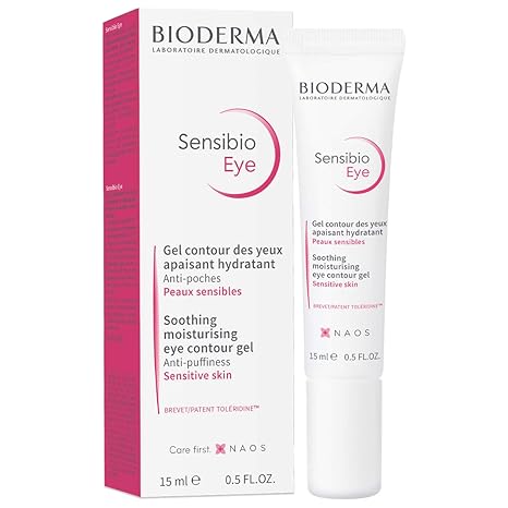 Bioderma - Eye Gel - Sensibio - Moisturizing and Visibly Reduces Fine Lines - Skin Soothing - Eye Gel for Sensitive Skin | Eye Contour Gel soothing, moisturizing, hydrates sensitive eye contours while reducing puffiness
