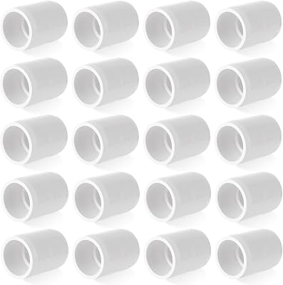 DAJAVE 40 Pack 34 PVC Pipe Coupling Adapter Pipe Fittings Socket x Socket, SCH40 PVC Slip Socket Connectors, PVCS Straight Pressure Pipe Fittings for DIY Shelf Garden Storage Frame