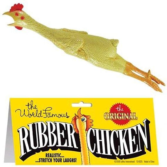 4 Pieces Bulk Lot Chickens/Original World Famous Novelty Yellow Rubber Chicken