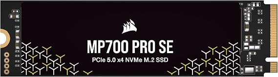 Corsair MP700 PRO SE 4TB M.2 PCIe Gen5 x4 NVMe 2.0 SSD M.2 2280 Up to 14,000MB/sec Sequential Read High-Density TLC NAND Black