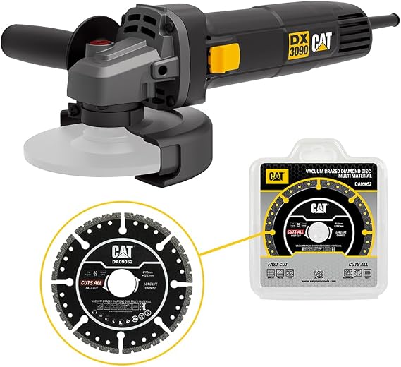 CAT DX3090 720Watt 125mm Profesyonel Avuç Taşlama + DA09052 Genel Amaçlı Elmas Kesme Diski
