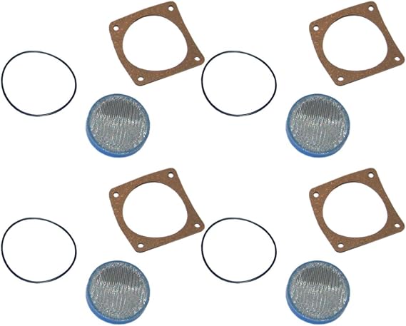4 Pack SSC 126G / 3005719 Pump Strainer Suntec Screens Mectron with Gaskets & 'O' Rings Fit Riello Burners ONLY