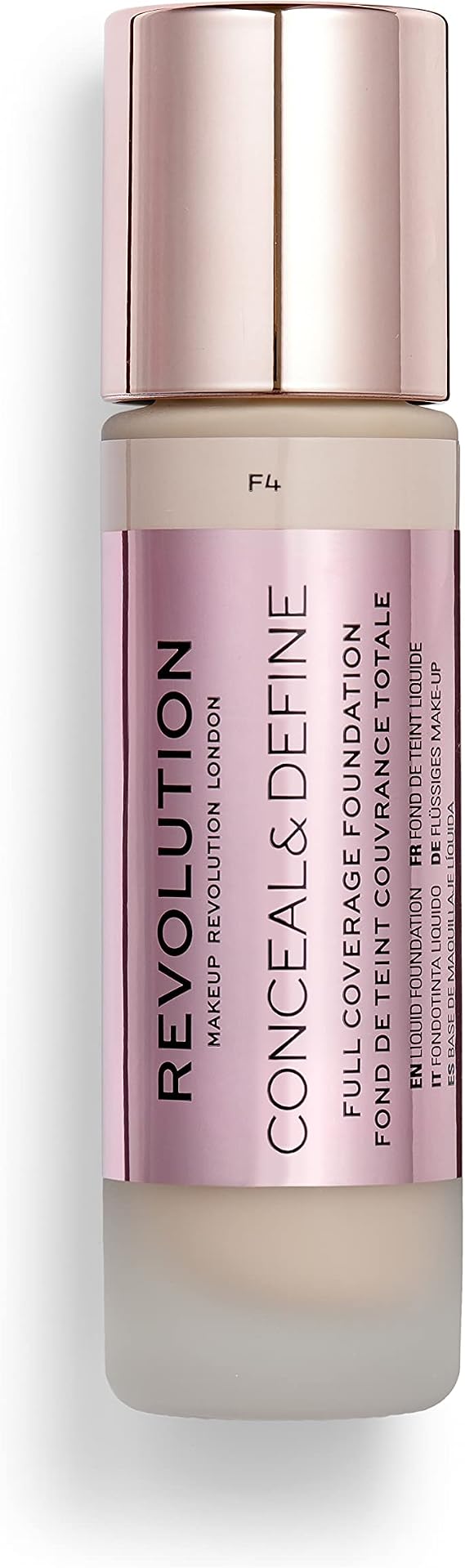 Revolution Beauty London, Conceal and Define, Foundation, F4, 23ml