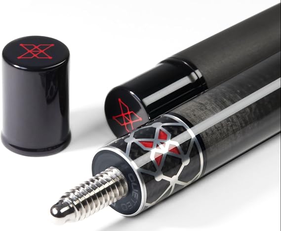 Cuetec Cynergy X Black Two-Piece 12.5mm Carbon Fiber Pool Cue Stick (95-120NW)