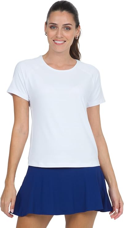 IBCOOL Athleisure Wear Sun Protective UPF 50+ Icefil Cooling-Solid Short Sleeve Crew Neck-85000