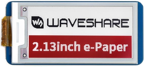 TOP1 Raspberry Pi Pico 2.13inch E-Paper E-Ink Display Module(B) 212x104 Resolution Red/Black/White Display Color SPI Communication Low Power Wide Viewing Angle Raspberry Pi Pico Header Compatibility