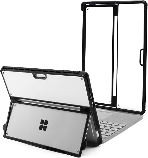Omnpak Microsoft Surface Pro 11/10/9 Case 13" Shock-Resistant Rugged Multi-Angle Protective Cover Compatible with Type Cover Keyboard for Surface 11th Edition AI 2024/Pro 10 Business/Pro 9 2022