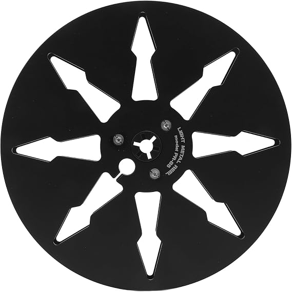 1/4 7 Inch Sound Tape Empty Reel, 8 Holes Open Reel Sound Tape Empty Reel for Reel to Reel for Studer, Improve Sound Quality Aluminum Alloy (Black)