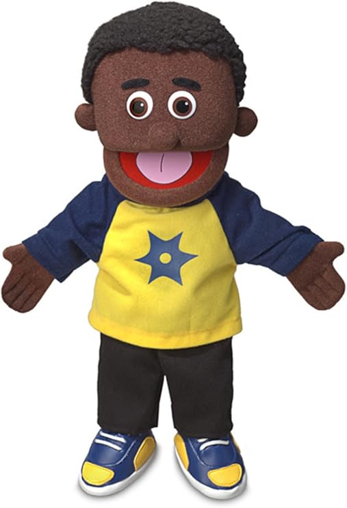 14" Jordan, Black Boy, Hand Puppet