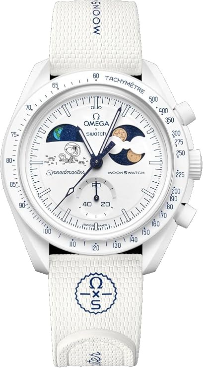Swatch MoonSwatch Omega X Mission to Earthphase Moonshine Gold Cold Moon December Wrist Watch