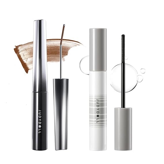 JUDYDOLL Eyelash Beauty Pair- Gentle Remover for Waterproof Eye Makeup | #02 Brown Slim Mascara(3g) + Gentle Remover