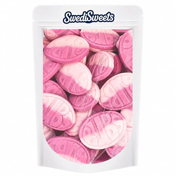 Swedisweets BUBS Candy Swedish Gummies & Foam Sweets, Strawberry Pomegranate Ovals, Soft Chewy Loose Candy, Vegan Gelatin-Free