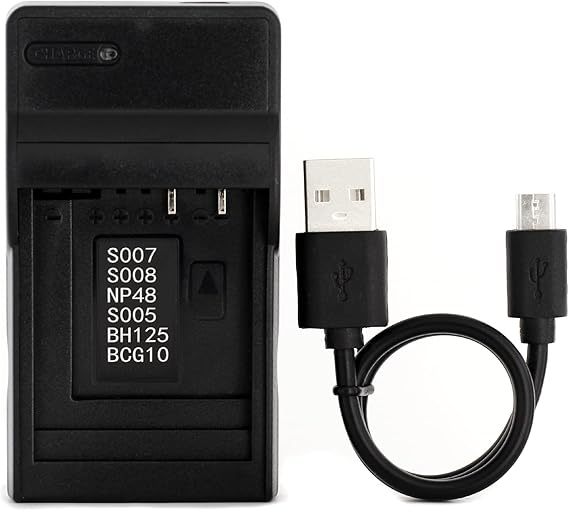 Norifon CGA-S007 USB Charger for Panasonic DMC-TZ11, DMC-TZ15, DMC-TZ4 | Compaitible with Panasonic DMC-TZ5, Lumix DMC-TZ1, DMC-TZ2, DMC-TZ3, DMC-TZ4K, DMC-TZ4S, DMC-TZ50 Camera