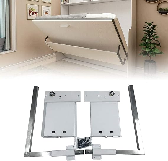 Wall Bed Hardware Kit- High Load DIY Mechanism for Full, Queen, Twin, King Size Beds - Mounting Springs Included
