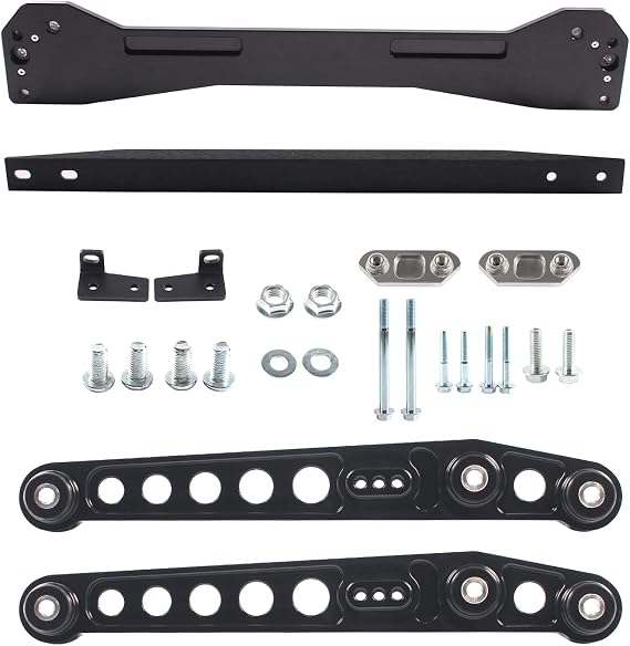 Rear Lower Control Arm Subframe Brace Tie Bar kit Compatible with Honda Civic EK 1996 1997 1998 1999 2000