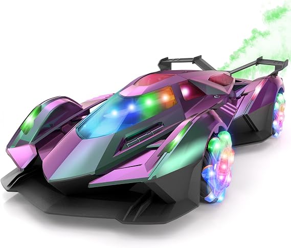 SASBSC Remote Control Car for Boys 4-7 8-12 Drift Rc Cars with 360 Rotation, Spray, Music & Lights 1:12 Rechargeable Rc Car Toys 10-12km/h Sport Race Toy Cars Gifts for Kids (Multi-Color)