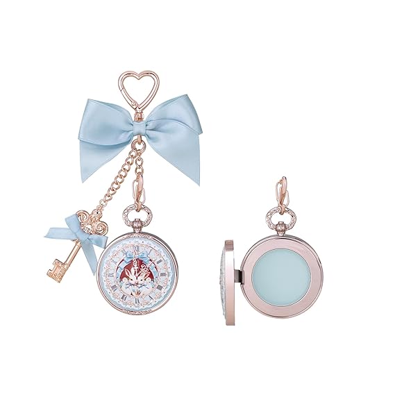 Flower Knows Bunny Garden Lip Balm & Bag Charm, Blue Keychain with Mirror