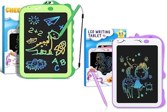 Green and Purple CHEERFUN LCD Writing Tablet for Kids Girls Boys