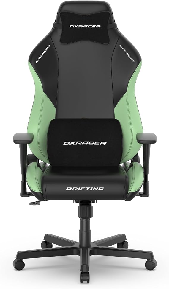 Black Green Gaming Chair | Regular / L | EPU Leatherette | Drifting Series | DXRACER USA