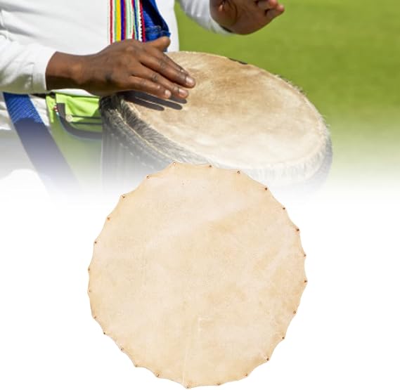 Goat Skin Bongo Drum Head Replacement Clear Thin for Djembe Authentic Drumming Experience