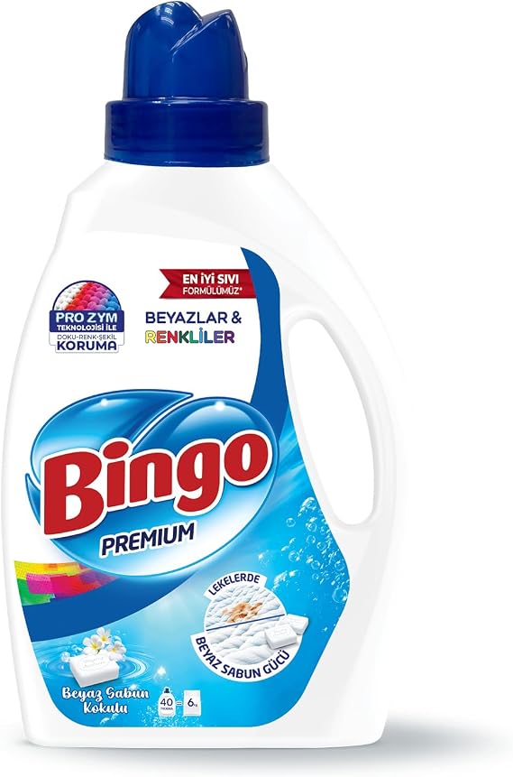 Bingo Sıvı Deterjan 2600 ml, Renkli & Beyaz, Beyaz Sabun