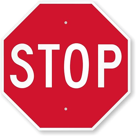 SmartSign STOP MUTCD Sign | 18" 3M High Intensity Grade Reflective Aluminum,White on Red,X-R1-1-HI-STOP-18-M1