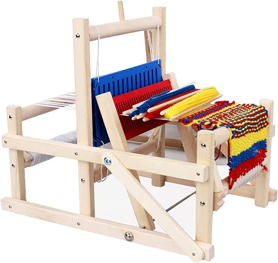 Weaving Loom, DIY Wooden Darning Loom Type Weave Tool, Large Frame Comb for Beginner Students, Adults