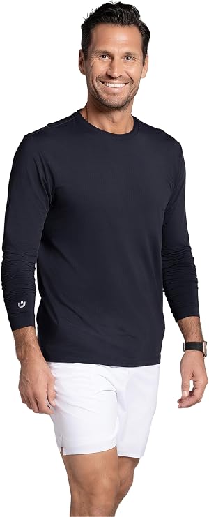IBCOOL Athleisure Wear Sun Protective UPF 50+ Icefil Cooling-Long Sleeve Crewneck T-Shirt (Modern Fit)-93199