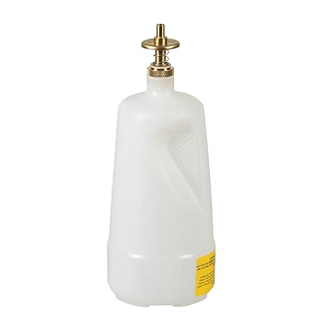 Justrite 14012 Polyethylene Nonmetallic Dispensing Safety Can, 1L Capacity