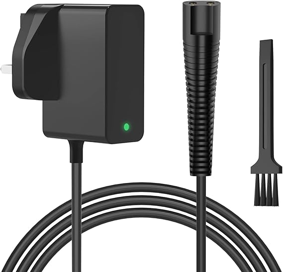 Newding 12V Shaver Charger Compatible with Braun Series 9 7 5 3 (2Pin/3Pin Universal) and Silk Epil 9 7 5 Epilator UK Plug Power Cable 3040S 5544 5542 5409 (Only 12V, Not Fit for 5V, 2.3V)