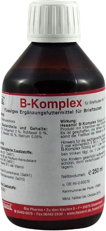 B Complex 250 ml for Pigeons and Birds