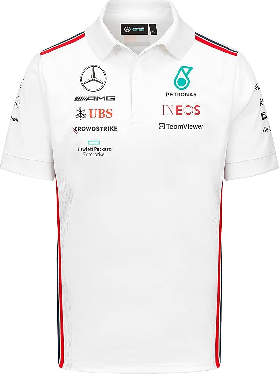 Mercedes AMG Petronas Formula One Team - 2023 Team Polo - White - Men - Size: M