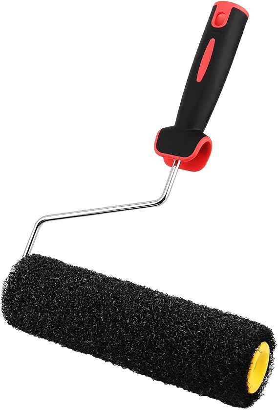 9 Inch Drywall Compound Roller,Nylon Fiber Paint Roller with Ergonomic Grip Handle for Drywall Finishing&Wall Application