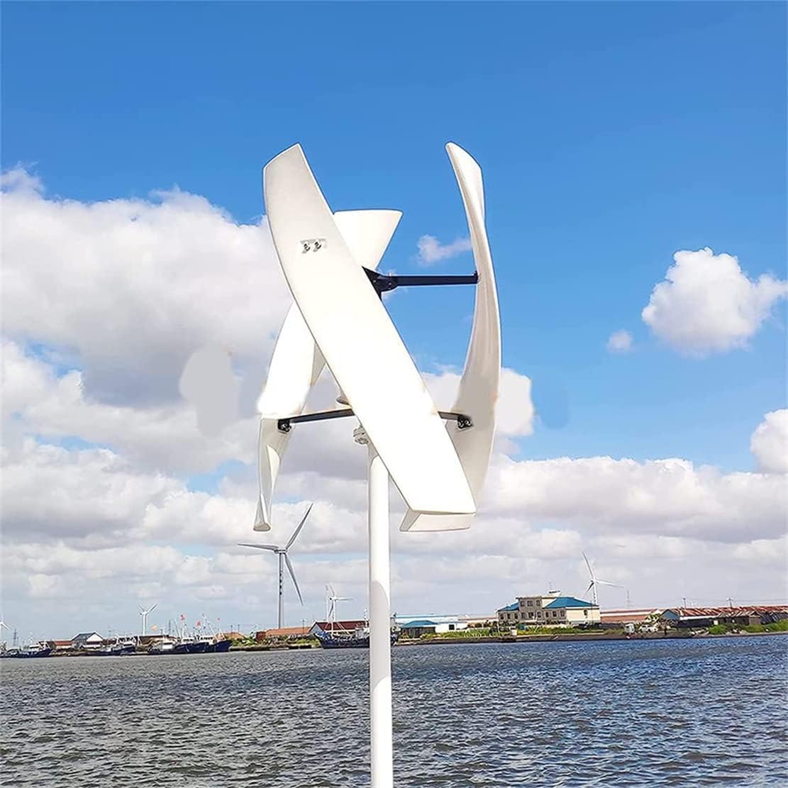 3000W8000W Wind Turbine Generator 12V24V48V Vertical Axis Wind Turbine, Vertical Wind Generator with 3 Blade and Controller, Glass Fiber Blades Wide Application for Cabin,8000W-24V
