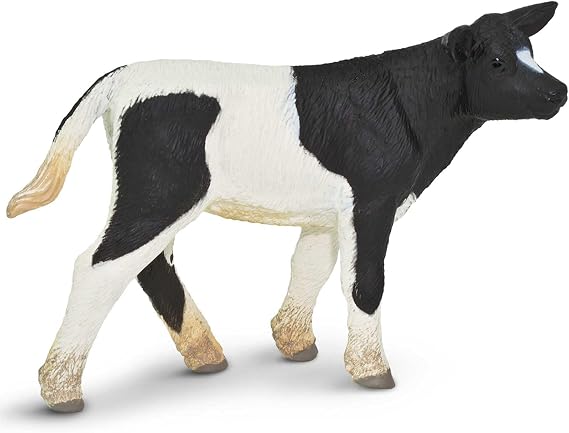 Safari Ltd. Holstein Calf Toy - 3.25 Inch Wildlife Figure for Kids Ages 3+