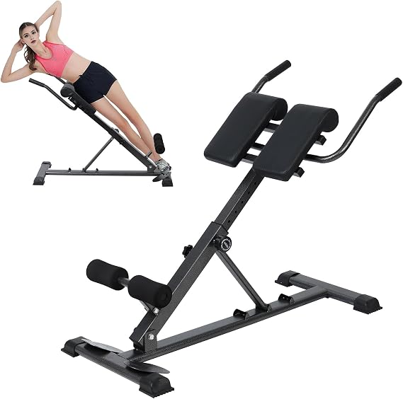 Roman Chair Back Extension Machine Workout Equipment Workout Bench Home Gym Equipment Weight Bench Hyperextension Roman Chair Abdominal Exercise Sit Up Gym Bench Home Men Women Full Body