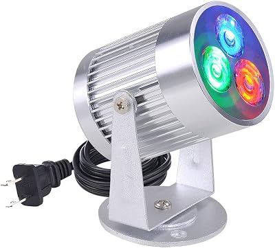Yescom 3W RGB Disco Ball Spotlight LED Beam Pinspot Stage Effect Lighting Wedding Birthday Home Party KTV DJ Bands Dance Show Bar Club