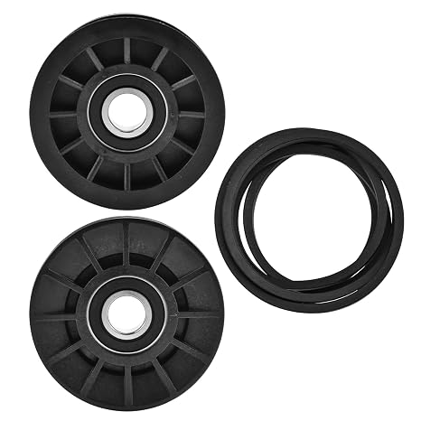 V Idler Pulley, Flat Idler Pulley, (1/2" X 91") Tractor Drive Belt Compatible with MTD GT50 GT54 LT42 GT XT1 XT2 ZT1 ZT2 Part Numbers 756-05024 756-05032 754-05027