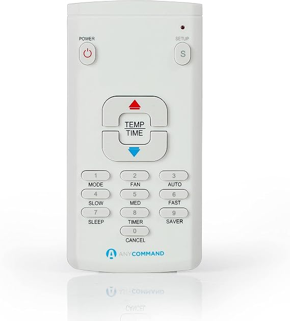 Any Command AC Remote for Over 60 Brands, Universal Air Conditioner Remote Control, Lightweight AC Remote Control Universal with Multiple Modes & Magnetic Back, White