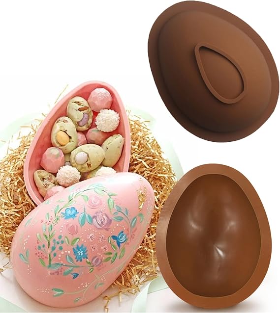 Easter Egg Chocolate Mould Silicone Fondant Mold Moulds Cake Decorating Candy Jello Pastry Muffin Pudding Dessert Baking Moulds for Easter Day Decorations Party Supplies