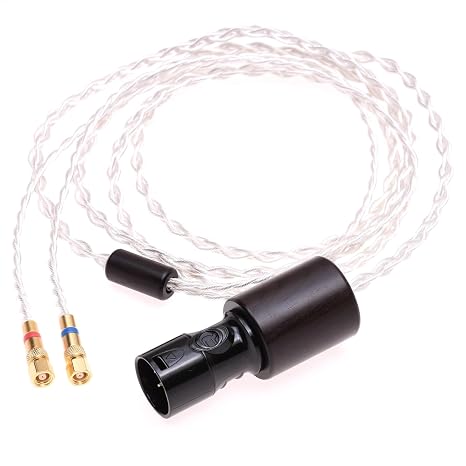 4-Pin XLR Balanced Male 6N OCC Silver Plated HiFi Headphones Upgrade Cable SMC for Hifiman He-5 He-6 He-300 He-400 He-500 HE560 (2Meter (6.5feet))