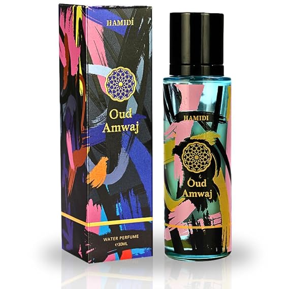 Hamidi OUD AMWAJ Water Perfumes for Women & Men, Long-Lasting Perfume 30ML (1.01 OZ), Invigorating Unisex perfume, Elevate Your Senses With This Woody Fragrance