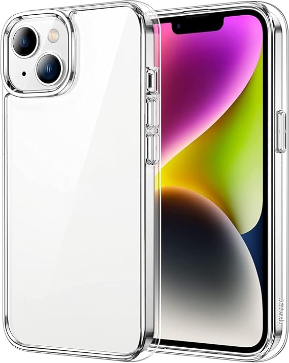 GGM GİYİM & AKSESUAR iPhone 14 Plus ile Uyumlu Şeffaf Silikon Şok Emici Özellikli Full Kasa Koruma Sağlayan Şeffaf Kılıf