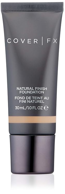 Cover FX Natural Finish Foundation: Water-based Foundation that Delivers 12-hour Coverage and Natural, Second-Skin Finish with Powerful Antioxidant Protection - G+60, 1 Fl Oz