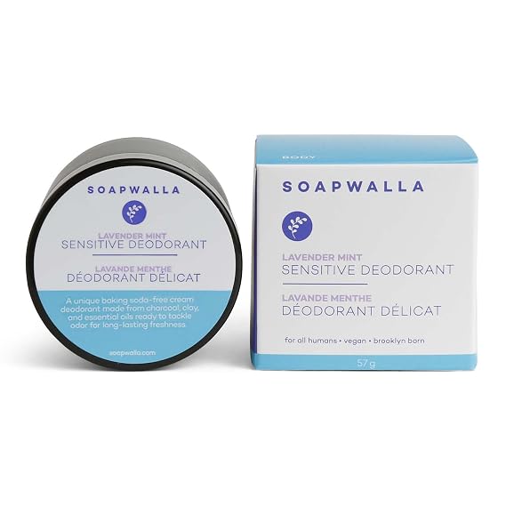 Soapwalla - Lavender Mint Sensitive Deodorant Cream (Full Size, 57 g)