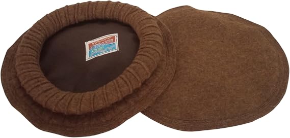 Chitrali Cap Afghan Hat Handmade 100% Sheep Wool Fine Quality Brown