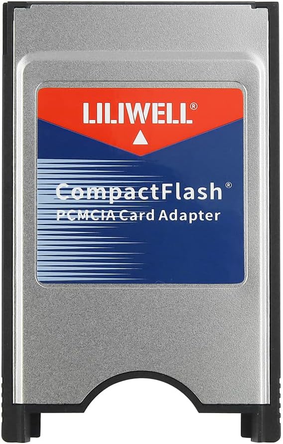 CompactFlash to PCMCIA Ata Adapter, Type I Card Reader, 8.5 x 5.3 x 0.3cm, 30g, Black/Silver, for Laptop, PC