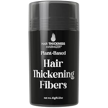 Plant-Based Powder for Thinning Hair - Cover Bald Spots & Thinning Hairline. Instant Hair Filler, Building Fibers for Women & Men. Non-Itchy, Easy Wash Off. (Light Brown)
