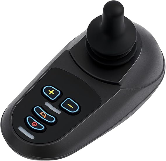Electric Wheelchair Parts Joystick Controller, Professional Electric Wheelchair Controller with Horn Button DC 24V 5 Gears Adjustable Speed 4 Keys Universal Electrics Wheelchair Joystick